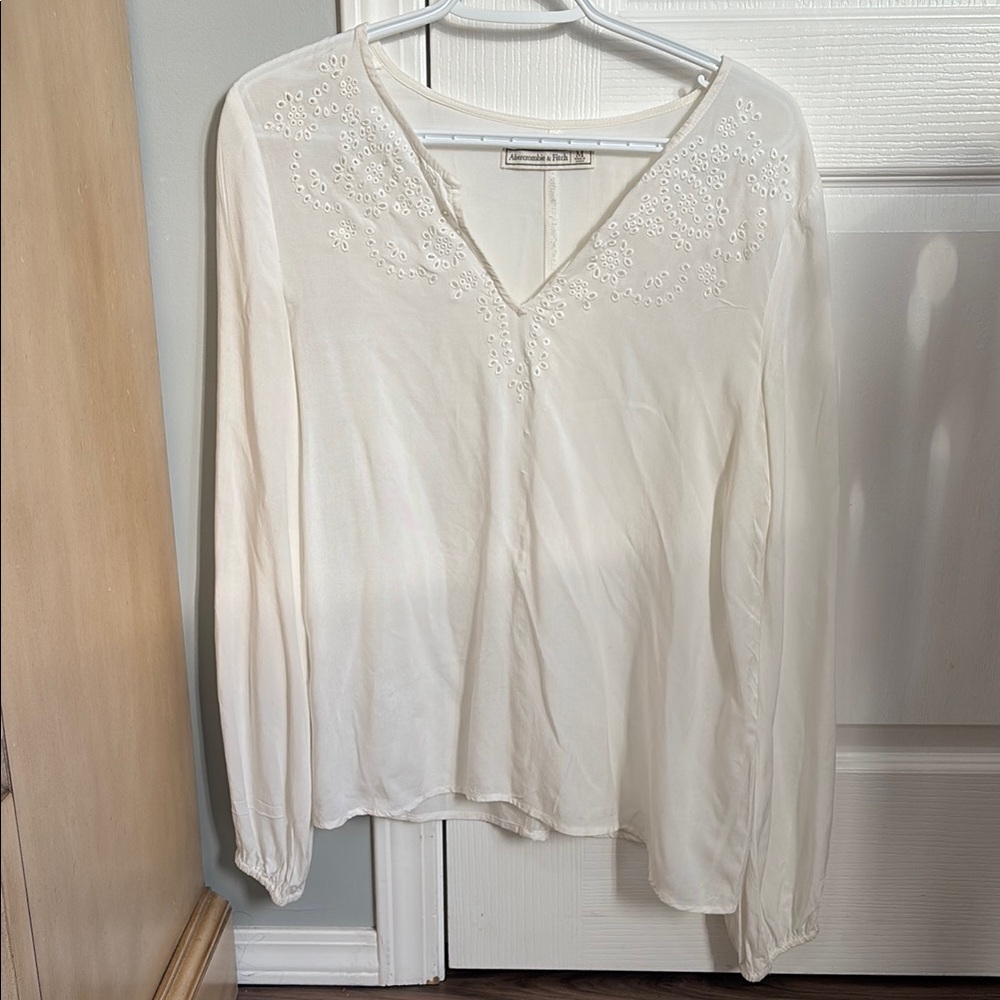 Abercrombie & Fitch White Blouse